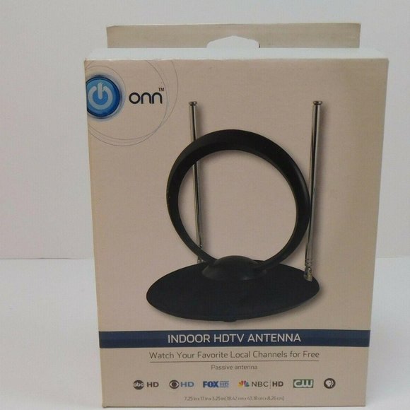 onn Other - Onn ONA16AV002 Indoor TV Antenna, Adjustable - Bla